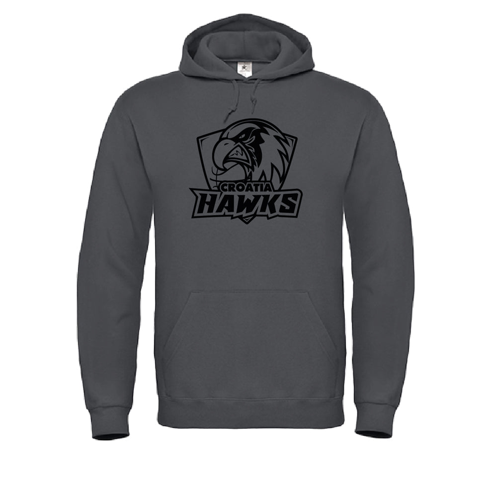 Hoodie Anthrazit - "Hawks Logo" einfarbig
