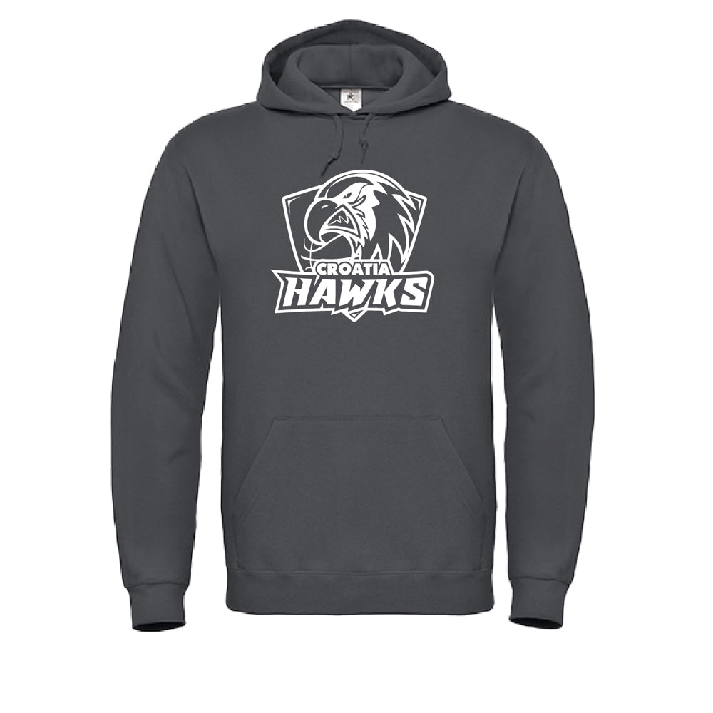 Hoodie Anthrazit - "Hawks Logo" einfarbig