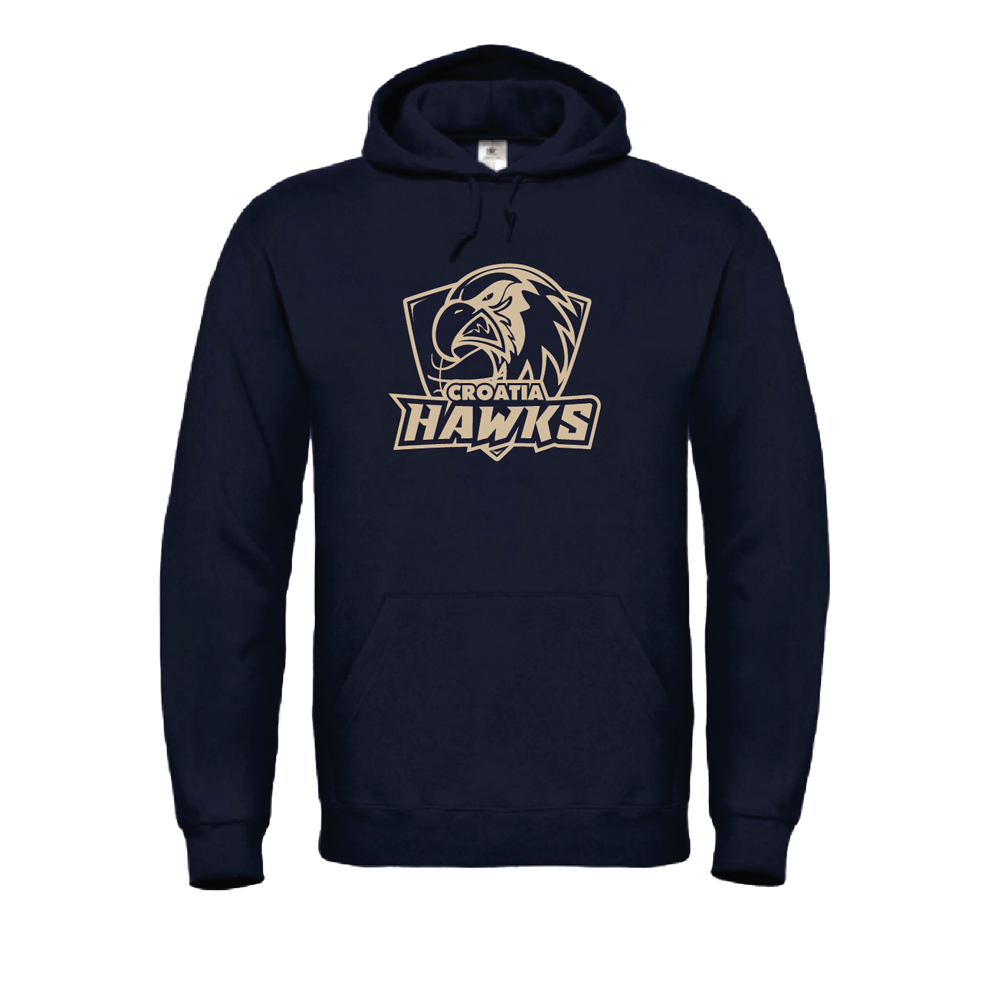 Hoodie Navy - "Hawks Logo" - einfarbg