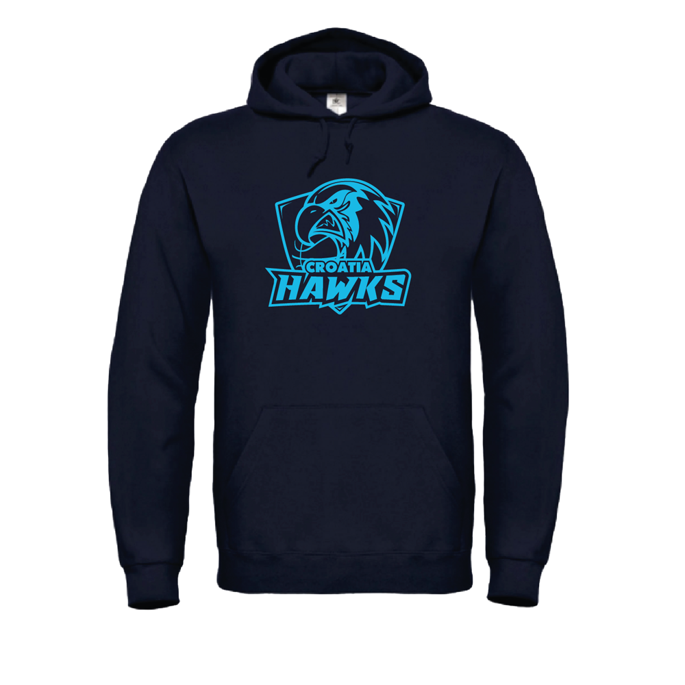 Hoodie Navy - "Hawks Logo" - einfarbg