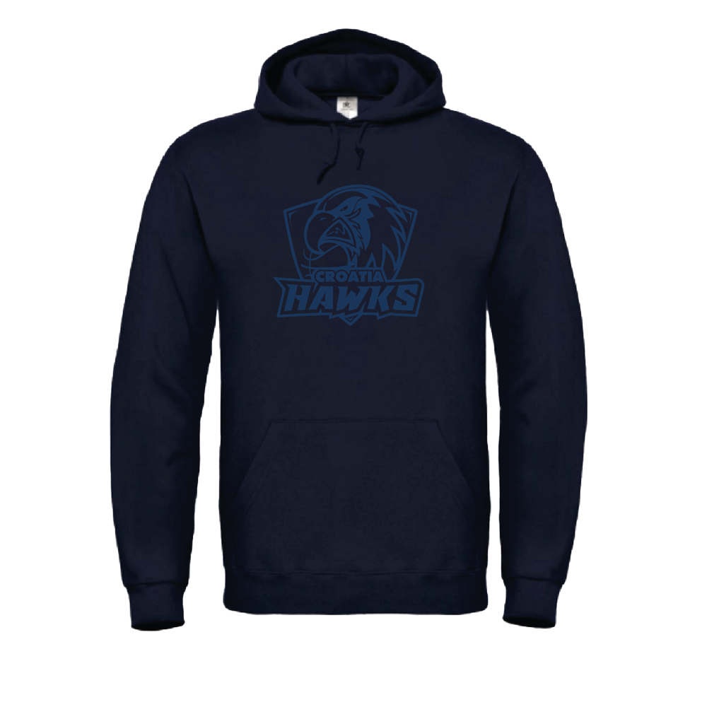 Hoodie Navy - "Hawks Logo" - einfarbg
