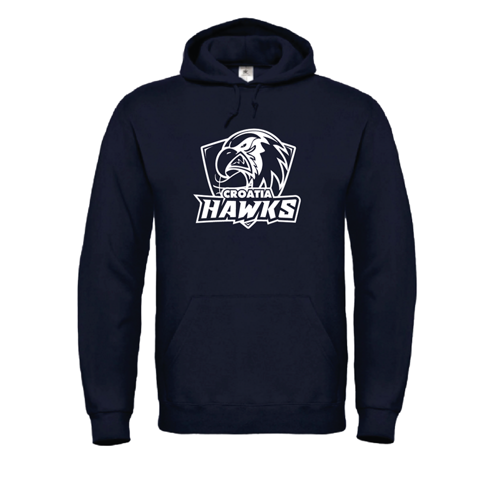 Hoodie Navy - "Hawks Logo" - einfarbg