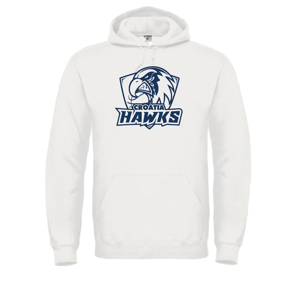 Hoodie Weiß - "Hawks Logo" - einfarbig