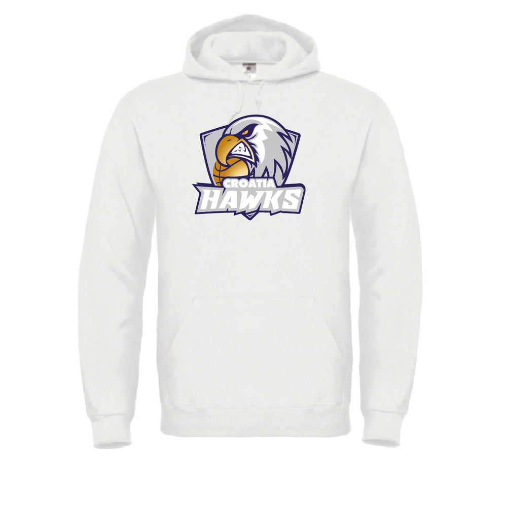 Hoodie Weiß - "Hawks Logo" - mehrfarbig