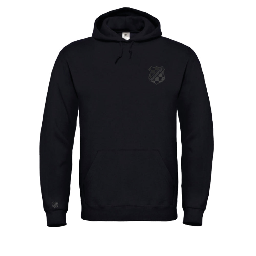 Hoodie schwarz - "Logo Croatia Stuttgart" - all black