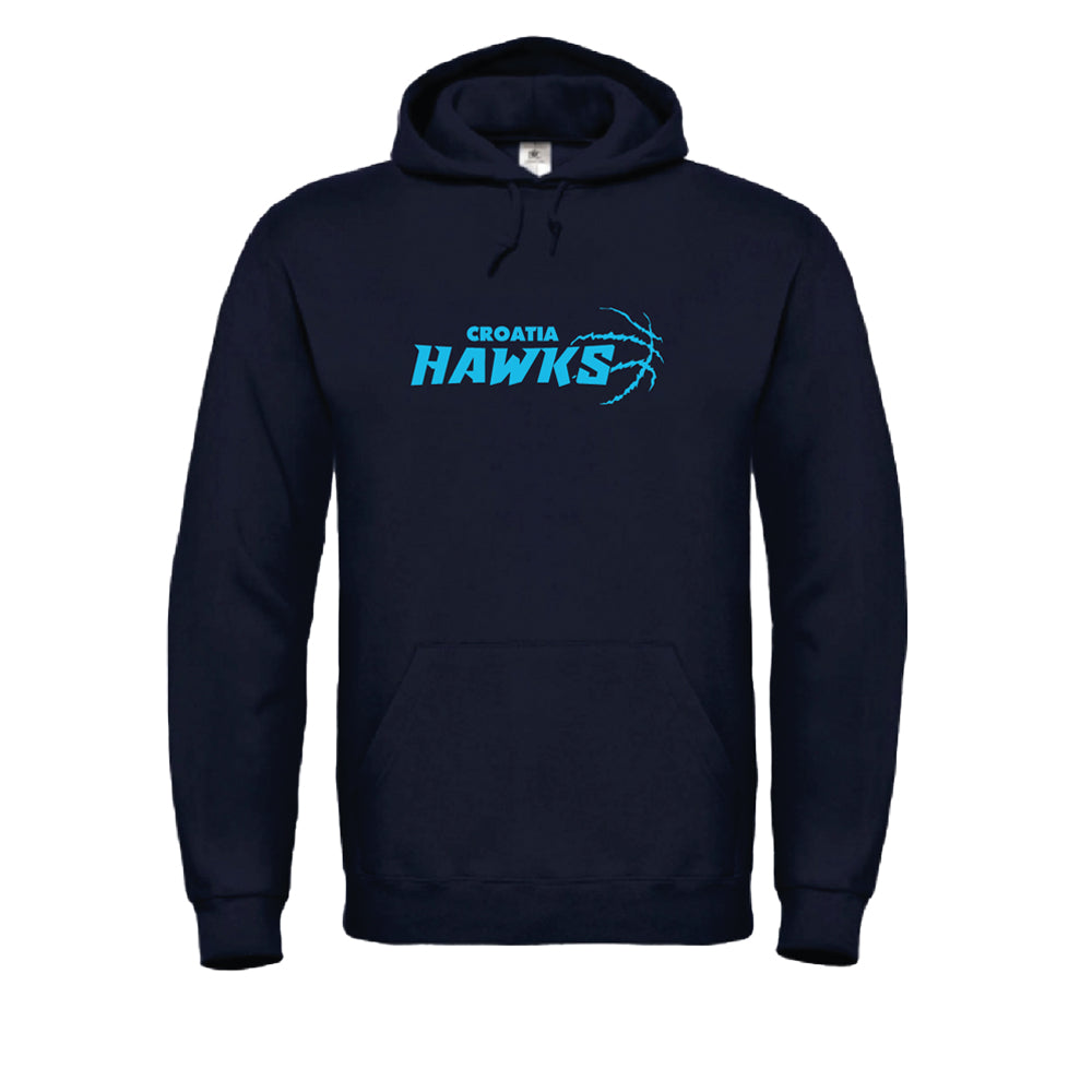 Hoodie - "Hawks Schriftzug Ball" - einfarbig