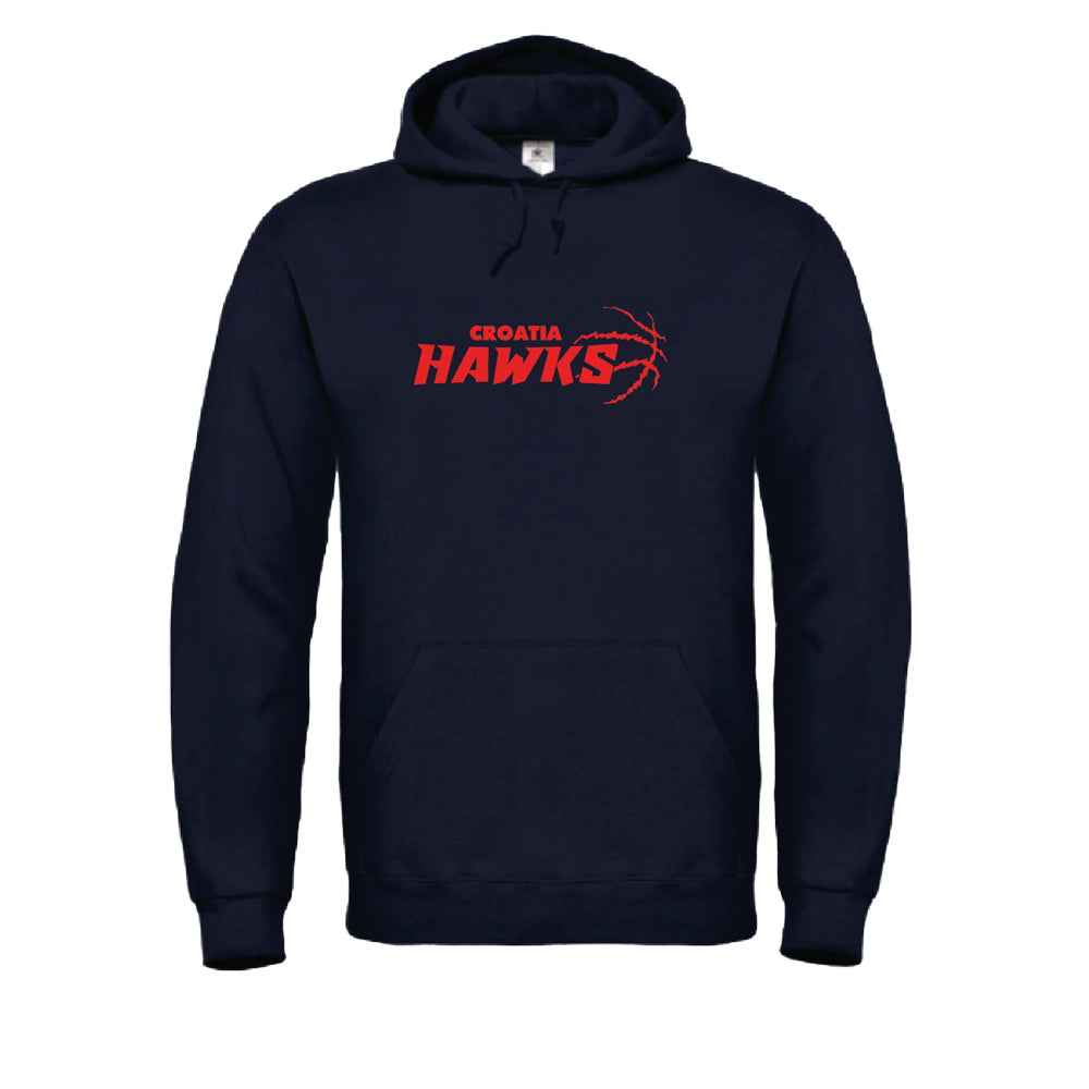 Hoodie - "Hawks Schriftzug Ball" - einfarbig