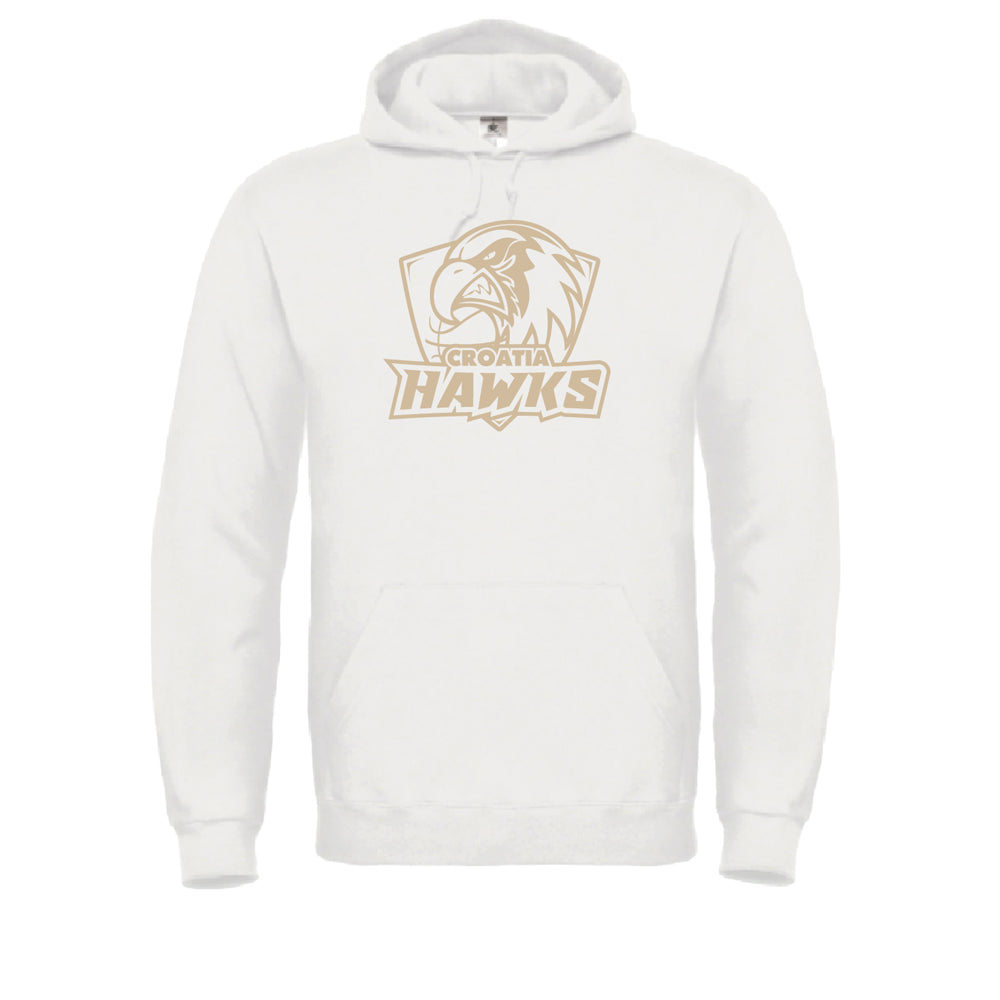 Hoodie Weiß - "Hawks Logo" - einfarbig